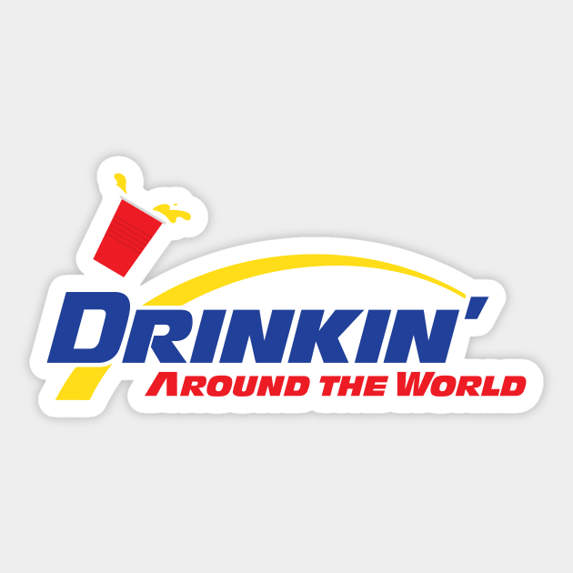 Drinkin' Around the World Sticker by GoAwayGreen